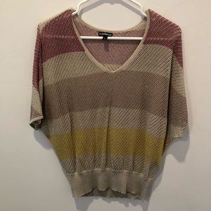 Express Brown Stripe Sweater Sz Small